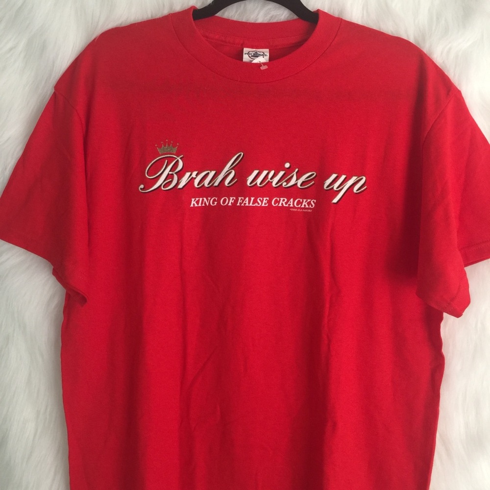 🌺 Delta Pro Weight Brah Wise Up Red Shirt Medium